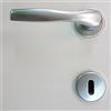 FIP Coppia Maniglia Hoppe per porte interne Milano satinata alluminio moderna (alluminio Argento)