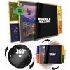 Puzzle Ready Tavola da Puzzle Con Cassetti e Tappetino di Copertura - in Legno per 1500/2000 Pezzi, Portatile 40,5 X 27 per Adulti e Bambini, Vassoi Colorati per Ordinare i Puzzle