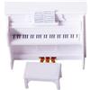 ifundom Kit di pianoforte e sgabello in miniatura per casa delle bambole, strumenti musicali per feste, mini casa, stanza musicale, giardino di piante grasse