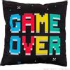 Boooh.it CUSCINO GAME OVER SCRITTA PIXELLATA POWER UP - FONT RETROGAMES | IDEA REGALO GAMER E NERD