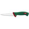 Sanelli Premana Professional Coltello da Scannare, Acciaio Inossidabile, Verde/Rosso, 14 cm