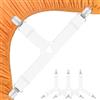 Hanyousheng Elastici Tendi Lenzuola, 4 Pezzi Bretelle per Lenzuola, Bianco Clip per Lenzuola Triangolari con Clip, Ferma Lenzuola per Lenzuola per Fissare a Lenzuolo, Materasso, Divano