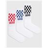 Vans Classic Check Crew (3Pk) Pacco 3 Calze Bianche/Colorate