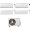 Samsung Climatizzatore Quadri Split Windfree Elite S2 9+9+12+12 BTU con AJ080TXJ4KG/EU Inverter R-32 Wi-Fi Classe A++ ,