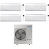 Samsung Climatizzatore Quadri Split Windfree Elite S2 7+7+7+12 BTU con AJ100TXJ5KG/EU Inverter R-32 Wi-Fi Classe A++ ,