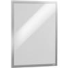 Durable 483821 - Duraframe Cornice Espositiva Adesiva, per Superfici Lisce e Solide, Formato A3, Confezione da 1 Pezzo, Argento Metallizzato