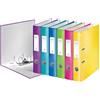 Leitz WOW della scatola anello di collegamento - Anello libri (stoccaggio, cartone, Multicolore, Bianco, A4, 350 fogli)