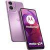 Motorola moto g24 (Display 6.56 HD+ 90 Hz, 50+2 MP, 5000 mAh ricarica 15W, 4/128GB, Dual SIM, IP52, NFC, Android 14, Cover Inclusa), Pink Lavander