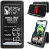 Flight Flap, Supporto per telefono cellulare e tablet per aereo, pieghevole, per scrivania, letto, ufficio, tapis roulant, accessori essenziali per lunghi viaggi in aeroplano, nero originale