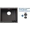 Blanco ETAGON 500-U Grigio Roccia + Set Total Black 2522228
