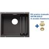 Blanco ETAGON 500-U Grigio Roccia + Set Satin Gold 3522228