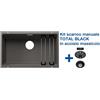 Blanco ETAGON 700-U Grigio Vulcano + Set Total Black - 2527261