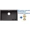 Blanco ETAGON 700-U Grigio Roccia + Set Satin Gold 3525168