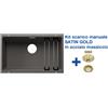 Blanco ETAGON 700-U Grigio Vulcano + Set Satin Gold 3527261