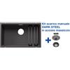 Blanco ETAGON 700-U Grigio Roccia + Set Dark Steel - 4525168