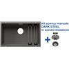 Blanco ETAGON 700-U Grigio Vulcano + Set Dark Steel 4527261