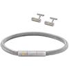 Emporio Armani Bracciale Uomo con Bottoni Camicia, Gioco, Metallo, Estándar, Metalli non preziosi, Nessuna pietra preziosa
