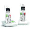 Gigaset E290A Duo - Telefono Fisso Senza Fili Bianco con Risponditore Integrato, 2 Combinati con Grande Schermo Retroilluminato, Tasti larghi, Funzione Blocco Chiamate [Versione Italiano]