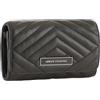 Armani Exchange Chain,embossedalloverlogo, Wallet on Donna, Nero, Taglia Unica