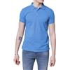 Blooker Polo manica corta in cotone piquet colore azzurra