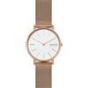 Skagen Signatur Orologio da donna, Movimento al quarzo a due lancette con cinturino in acciaio inossidabile o in pelle