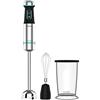 Cecotec Frullatore a Immersione Power Titanblack 1200 XL Cream, 1200 W, Tecnologia Crossblades con Lame A 4 Lame, Piedino XL, Cappa Antispruzzo, Selettore di Velocità, Bicchiere e Lancia da 800 ml