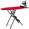 JATA 848S Scala-Asse da stiro, colore: Nero/Rosso, acciaio;cotone