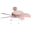 Cecotec - Ventilatore da Soffitto EnergySilence Aero 3600 Vision Full Pink con luce. 50 W, Diametro 92 cm, 3 Velocità, 6 Lame Reversibili, Inverno-Estate, Utilizzo Facile, Interruttore a Catena