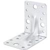 Alberts 330552 Squadretta di giunzione angolare rinforzata con nervatura di rinforzo, Acciaio, 90 x 90 x 65 mm / 25 pz