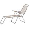 Fiam Poltrona Sdraio Spaghetti Alluminio Pvc Tortora di Fiam