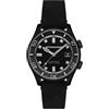 Spinnaker Bradner 42mm Midnight Black Automatic Men's Watch with 3 Hands and Leather Strap, Night Black, SP-5062-06