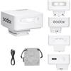 Godox IM20, flash per fotocamera, mini flash Speedlite, GN15 con 7 livelli di potenza flash, CCT 6000 K ± 200 K con controllo ottico S1/S2 per fotocamera Fuji/Sony/Nikon/Canon/Olympus (bianco)