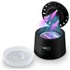 Shenkon Tech Pulitore Ultrasuoni， 48000Hz Pulitore Gioielli Ultrasuoni， Lampada UV Lavatrice Ultrasuoni per Apparecchio Denti Protesi Dentali Retainer Anelli Collane (nero)
