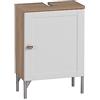 Schildmeyer Mobile lavabo Jesper, materiale legno, rovere artigianale/bianco opaco, 40,3 x 32 x 58,5 cm