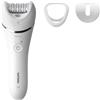 Philips Epilator Series 8000 BRE700/00 Wet & Dry Epilatore Bianco