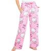 Hello Kitty Pantaloni Pigiama Donna, Comodo Elastico Vita Abbigliamento da Casa(Rosa, S)