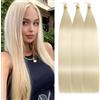 Locescsoc 28 Inch Straight Hair Extensions 150g 3 Packs Bone Straight Braiding Hair, Soft Synthetic Bundles Crochet Braids Hair Bundles for Braiding (613#, 28 Inch 3 Packs)