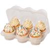 PME Set da 3 contenitori in plastica riutilizzabili per cupcake in monoporzione (6 cavità)