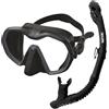 SEAC Set bis Icona Dry, Set Maschera Frameless e Snorkel Dry di Alta qualità per Immersioni Subacquee