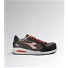 Diadora Utility Scarpe Antinfortunistiche Run Net AB Low S3S FO SR - Adulto - Grigio Asfalto/Argento/Rosso - 44 EU ,