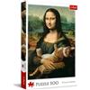 Trefl: Mona Lisa con gatto - puzzle di 500 pezzi