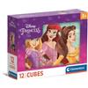Clementoni: Cubi Principesse Disney - 12 pezzi