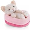 Nici: peluche a forma di gatto nel cestino - 12 cm