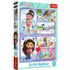 Trefl: Gabby's Dollhouse - puzzle da 2 x 70 pezzi