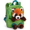 Nici: Zaino con pupazzo di peluche, verde - 21 x 26 cm