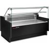 Banco Vetrina espositiva refrigerata compatta. Profondità 78 cm. Lunghezza cm. 150 - Temp. +2°/+5°C con illuminazione integrata - Nero - RAL 9005 - Nere