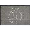 wash+dry tappeto Design Lovetails 40x60cm, adatto per interni ed esterni, lavabile, grigio