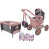 509 crew de gmbh 509 Crew Little Swan - Carrozzina per bambole, set da 18 pezzi, dai 3 anni in su