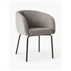 Westwing Collection Sedie con braccioli in bouclé Alani 2 pz