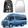 tivekeo Vetro a Specchio sostituzione per Iveco Daily 2014-2024, Specchio Esterno Regolabile Adatto, Lente di Retromarcia, Specchietti Riscaldati (Lente Superiore-Destra)